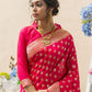 Contemporary Banarasi Silk Pink Woven Saree