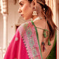 Contemporary Banarasi Silk Pink Weaving Saree