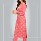 Pant Style Suit Blended Cotton Pink Print Salwar Kameez