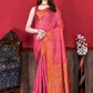 Trendy Saree Katan Silk Pink Patch Border Saree