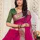 Classic Organza Pink Patch Border Saree