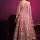 Anarkali Suit Net Pink Embroidered Salwar Kameez