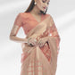 Contemporary Organza Pink Woven Saree