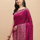 Contemporary Banglori Silk Raw Silk Pink Woven Saree