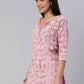 Salwar Suit Cotton Pink Block Print Salwar Kameez