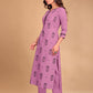 Pant Style Suit Blended Cotton Pink Foil Print Salwar Kameez