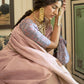 Classic Organza Silk Pink Patch Border Saree