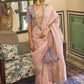 Classic Organza Silk Pink Patch Border Saree