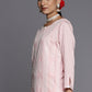 Straight Salwar Suit Chanderi Cotton Pink Embroidered Salwar Kameez