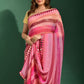 Trendy Saree Chiffon Pink Embroidered Saree