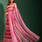 Trendy Saree Chiffon Pink Embroidered Saree