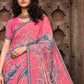 Contemporary Chiffon Pink Fancy Work Saree