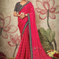 Trendy Saree Chiffon Pink Embroidered Saree