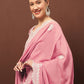 Pakistani Salwar Suit Chiffon Chinon Pink Crystals Salwar Kameez