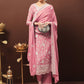 Pakistani Salwar Suit Chiffon Chinon Pink Crystals Salwar Kameez