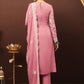 Pakistani Salwar Suit Chiffon Chinon Pink Crystals Salwar Kameez