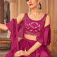 Lehenga Choli Chinon Pink Plain Lehenga Choli