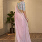 Classic Organza Pink Thread Saree
