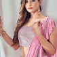 Classic Imported Pink Sequins Saree