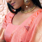 Classic Silk Pink Weaving Saree