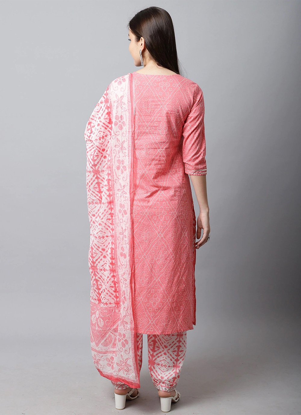 Salwar Suit Cotton Pink Embroidered Salwar Kameez