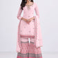 Trendy Suit Georgette Pink Khatli Work Salwar Kameez