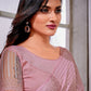 Trendy Saree Organza Pink Embroidered Saree