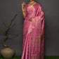 Trendy Saree Kanjivaram Silk Pink Weaving Saree
