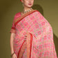 Trendy Saree Chiffon Pink Lace Saree