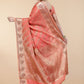 Contemporary Organza Pink Patch Border Saree