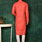 Kurta Pyjama Cotton Pink Plain Mens