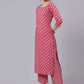 Salwar Suit Cotton Pink Print Salwar Kameez