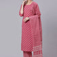 Salwar Suit Cotton Pink Print Salwar Kameez