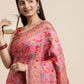 Trendy Saree Cotton Pink Woven Saree