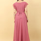 Designer Gown Georgette Pink Plain Gown