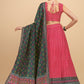 A Line Lehenga Satin Pink Digital Print Lehenga Choli