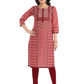 Designer Kurti Blended Cotton Pink Digital Print Kurtis