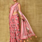Designer Chinon Pink Digital Print Saree