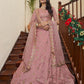 A Line Lehenga Art Silk Pink Embroidered Lehenga Choli