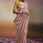 Classic Viscose Pink Embroidered Saree