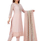 Salwar Suit Chanderi Pink Embroidered Salwar Kameez