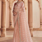 Classic Organza Pink Crystals Saree