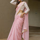 Contemporary Georgette Pink Embroidered Saree
