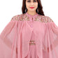 Gown Georgette Pink Embroidered Gown