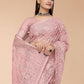 Classic Net Pink Embroidered Saree