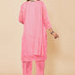 Pant Style Suit Chanderi Silk Pink Embroidered Salwar Kameez