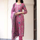 Salwar Suit Silk Pink Embroidered Salwar Kameez