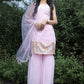 Trendy Suit Faux Georgette Pink Embroidered Salwar Kameez