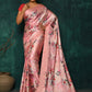 Designer Satin Pink Digital Print Saree