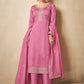 Salwar Suit Silk Pink Embroidered Salwar Kameez